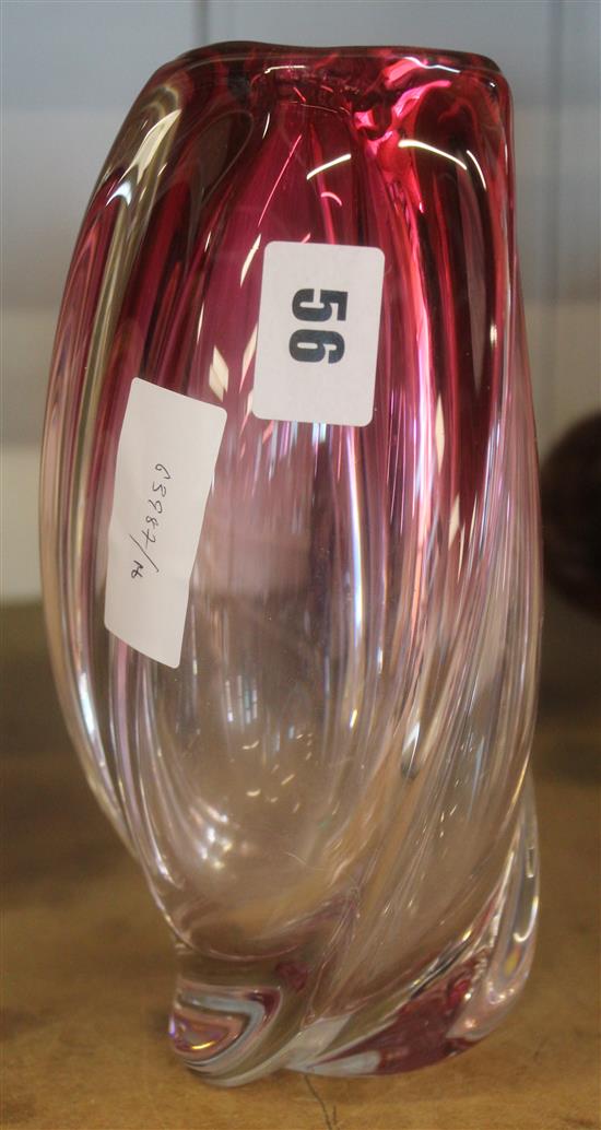 Val St. Lambert glass vase